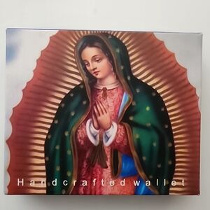Handcrafted Religious Wall Art - Green and Gold